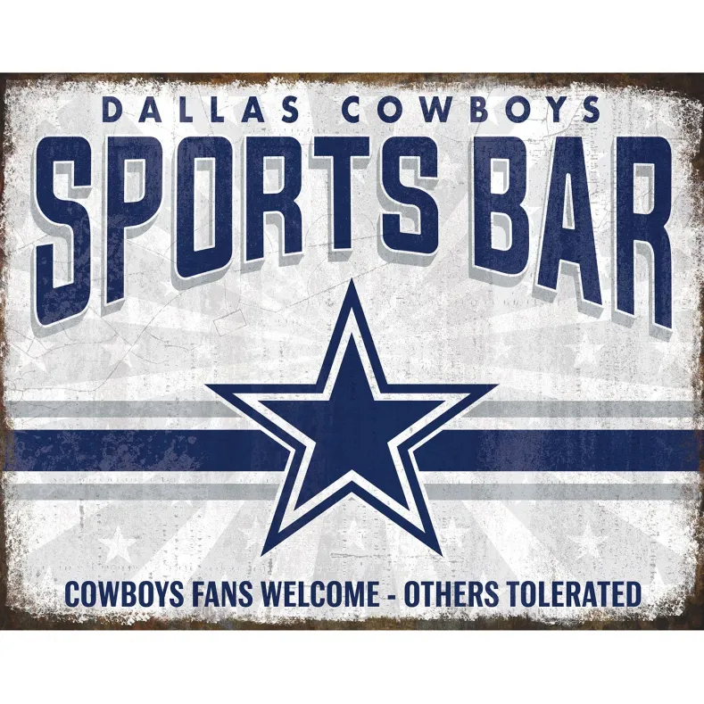 NFL Sports Bar Metal Sign