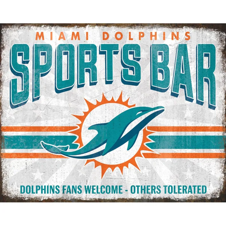 NFL Sports Bar Metal Sign