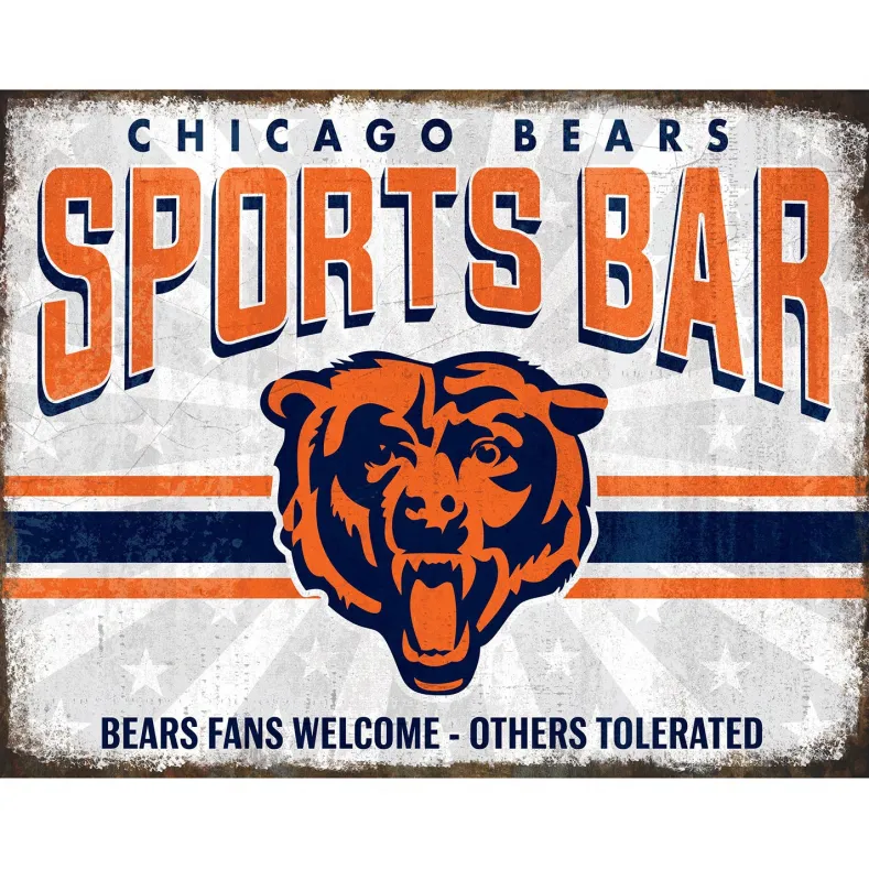 NFL Sports Bar Metal Sign