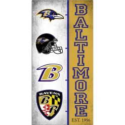NFL Team Logo History Sign