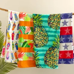 Novelty Beach Towel Cotton Oversized 34x64
