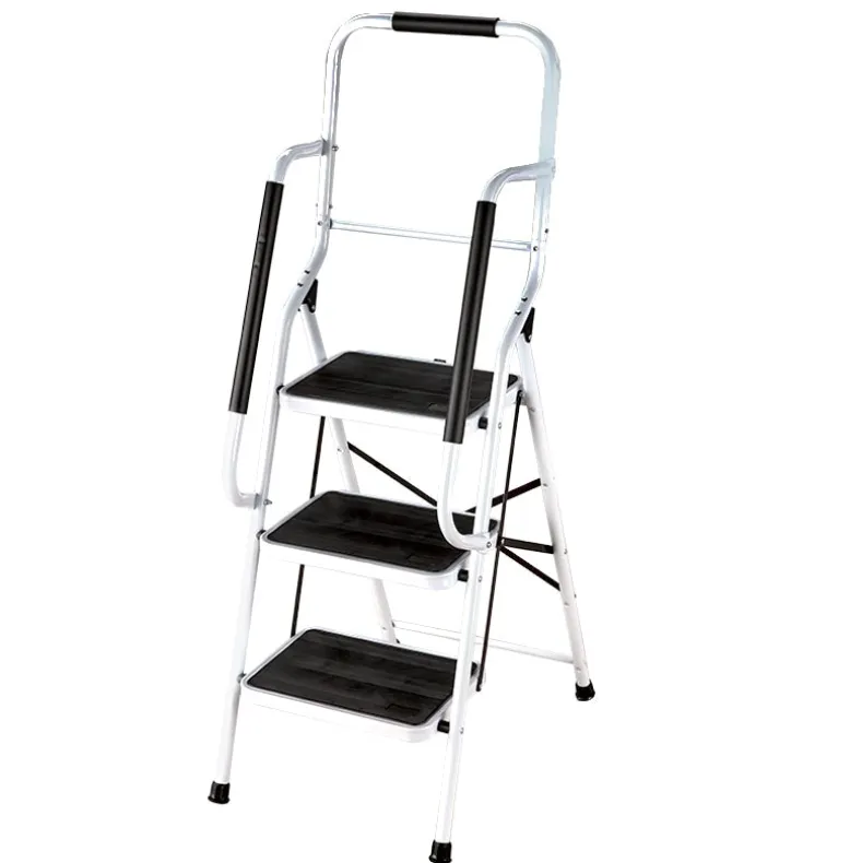 3 or 4 Step Folding Ladder with Handrails