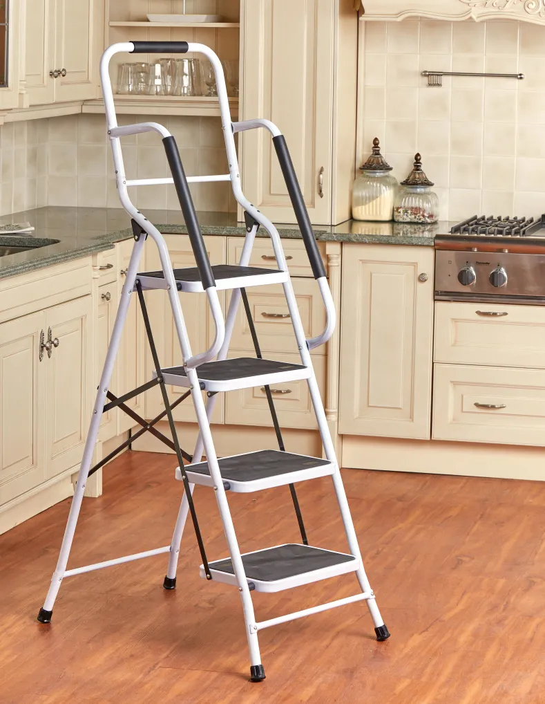 3 or 4 Step Folding Ladder with Handrails