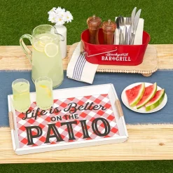 Outdoor BBQ Serving Tray or Caddy