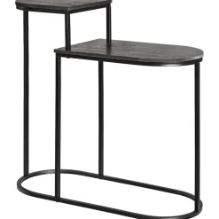Oval 2-Tier Living Room End or Side Table - 28