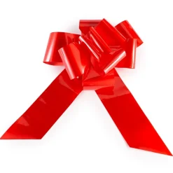 Oversized Holiday Red Ribbon Bow