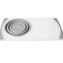 Over the Sink Kitchen Cutting Board with Collapsible Colander