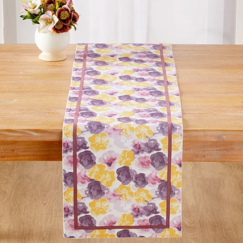 Painted Floral Set of 4 Placemats or Runner