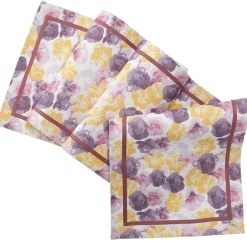 Painted Floral Set of 4 Placemats or Runner