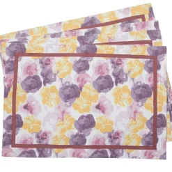Painted Floral Set of 4 Placemats or Runner