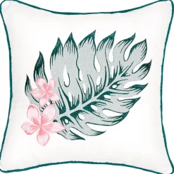 Palm Floral Reversible Full/Queen or King Comforter Set, Decorative Pillow