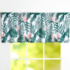 Palm Floral Shower Curtain, Bath Rug, Hand Towels, Valance, or Hooks