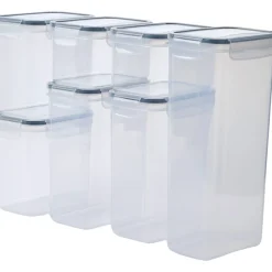 Pantry Food Storage Containers with Labels – Set of 7
