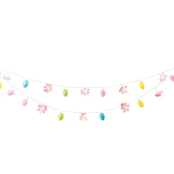 Pastel Easter Egg String Light With Flowers - Battery Operated