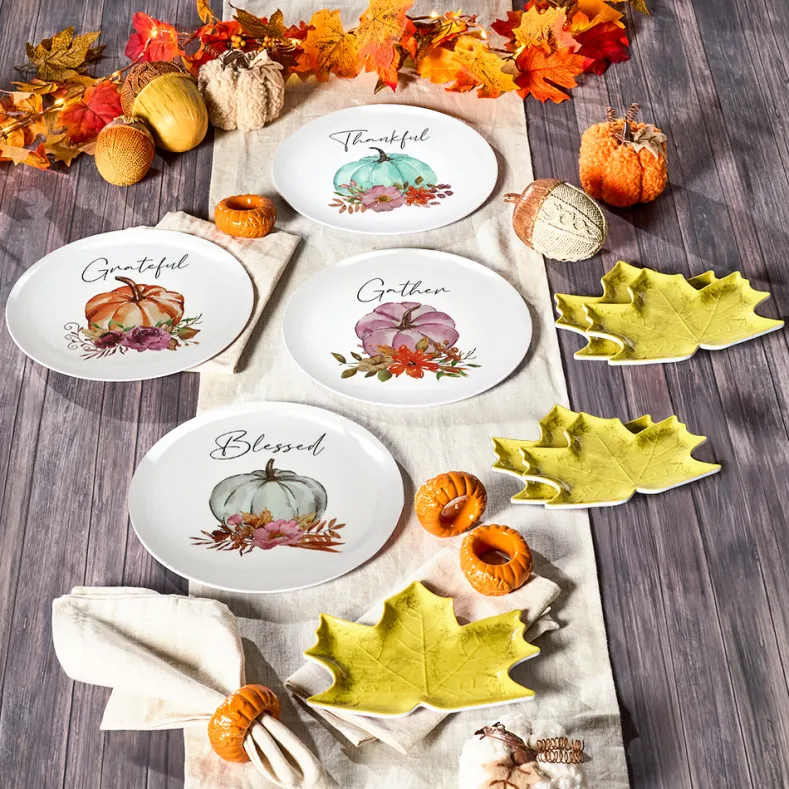 Pastel Fall Sentiments Tableware Collection