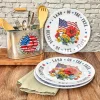 Patriotic American Metal Serving Utensil Caddy