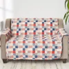Patriotic Check Quilted Furniture Cover Loveseat