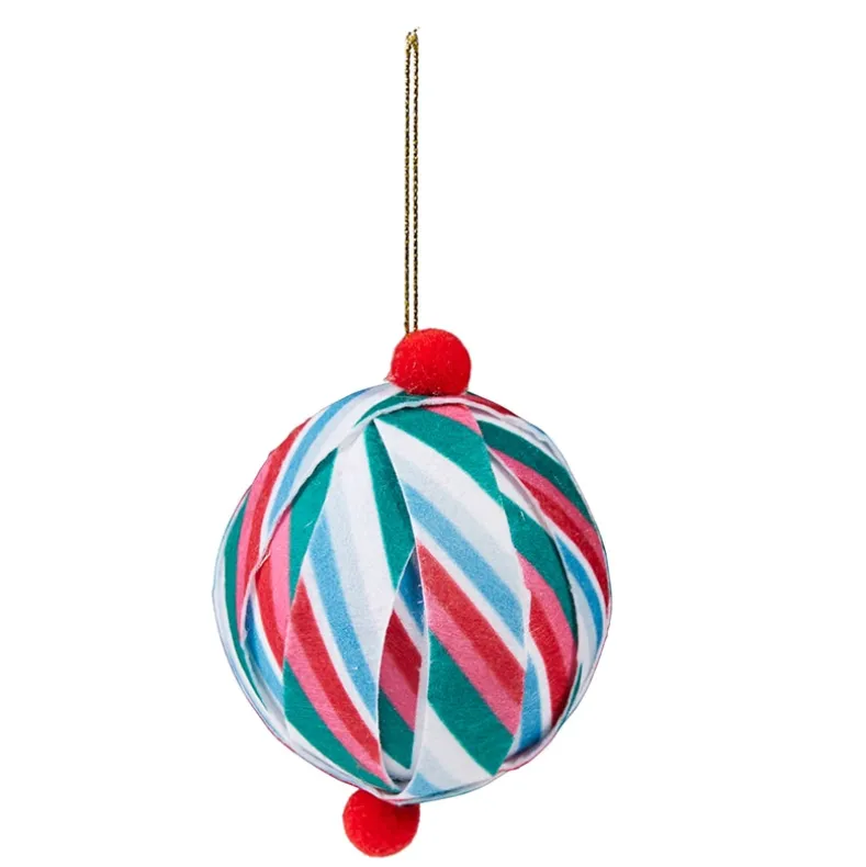 Patterned Paper Ball Ornaments Set of 2