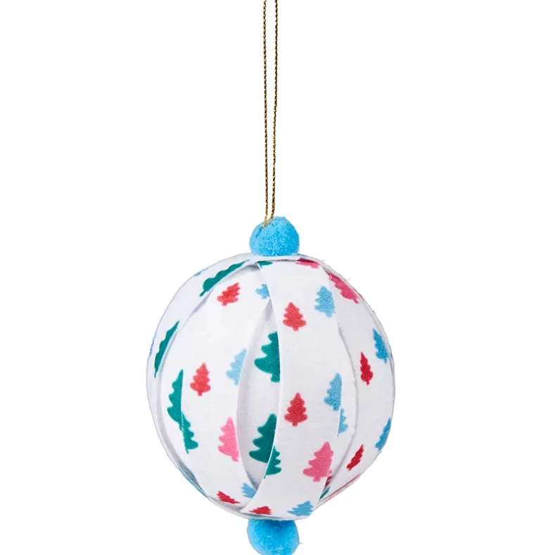 Patterned Paper Ball Ornaments Set of 2