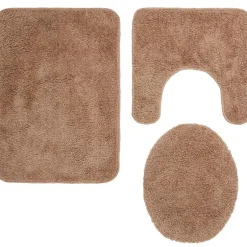 3-Pc Bath Rug Set with Anti-Skid Backing