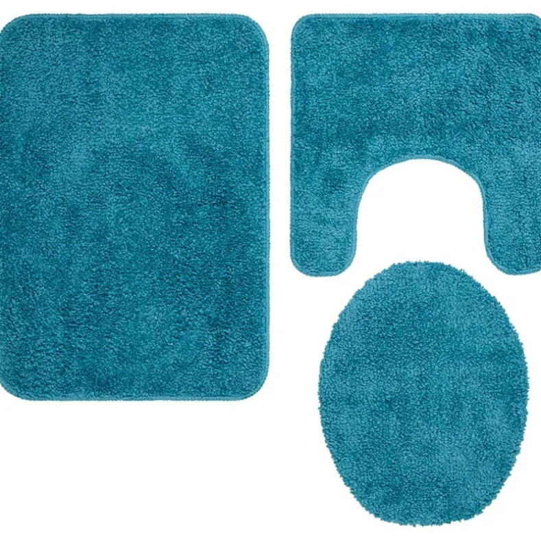 3-Pc Bath Rug Set with Anti-Skid Backing