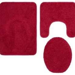 3-Pc Bath Rug Set with Anti-Skid Backing