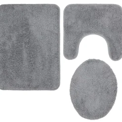 3-Pc Bath Rug Set with Anti-Skid Backing