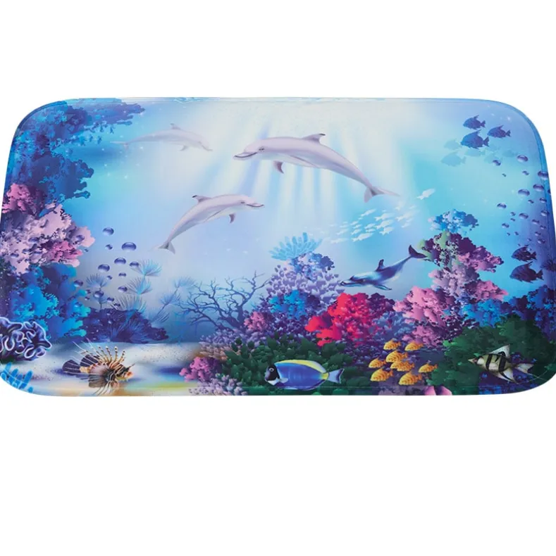 16-Pc Dolphin Bath Set with Memory Foam Rugs