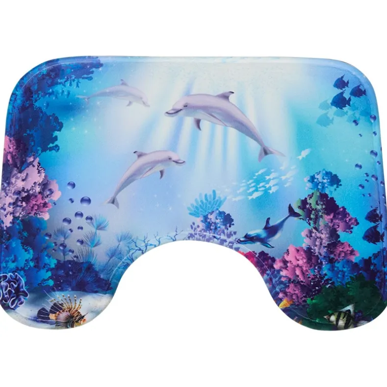 16-Pc Dolphin Bath Set with Memory Foam Rugs