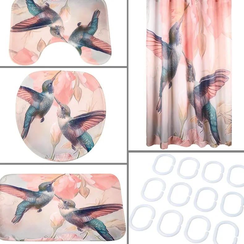 16-Pc Hummingbird Bath Set