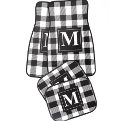 4-Pc. Monogram Plaid Car Mat Set