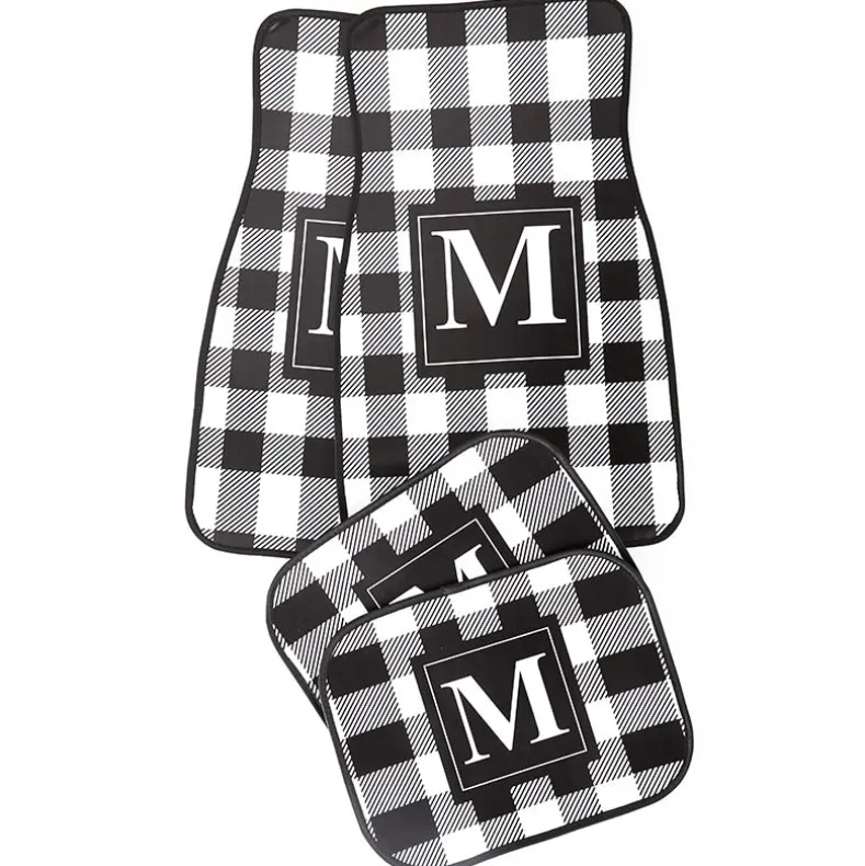 4-Pc. Monogram Plaid Car Mat Set