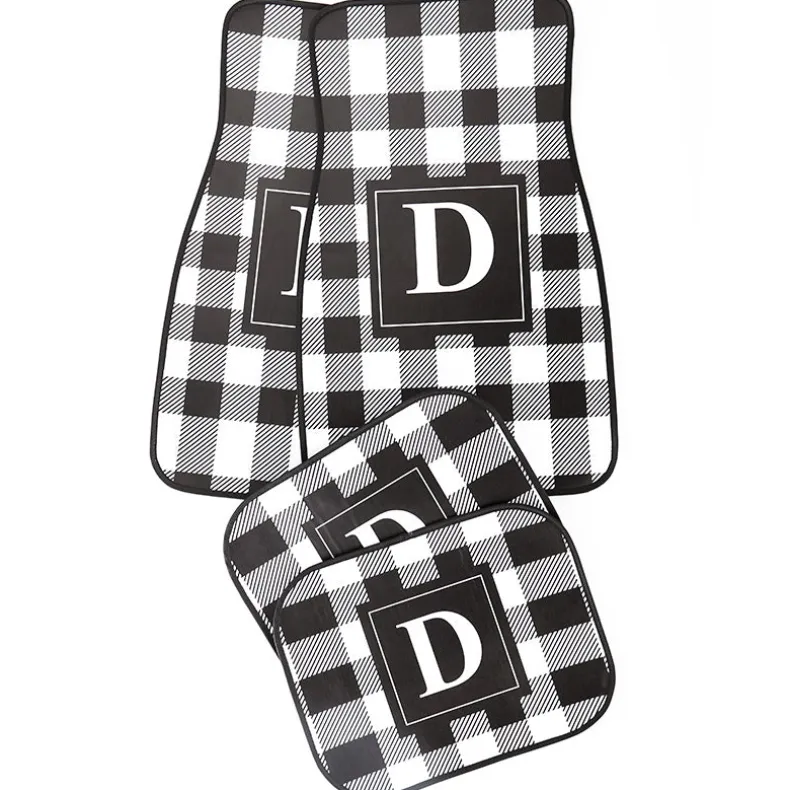 4-Pc. Monogram Plaid Car Mat Set