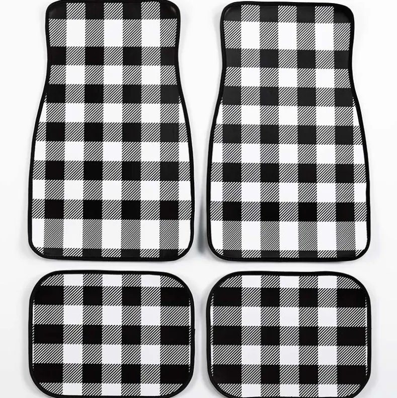 4-Pc. Monogram Plaid Car Mat Set