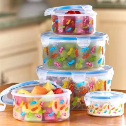 10-Pc. Printed Flip-Flop Storage Containers