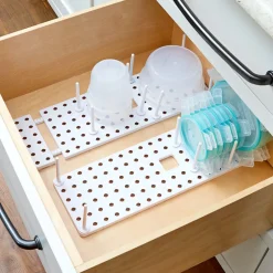 Pegboard Drawer Storage - Food Containers, Cookware, Serveware and More
