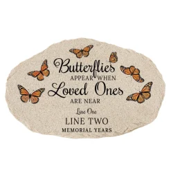Personalized Butterflies Memorial Garden Stone