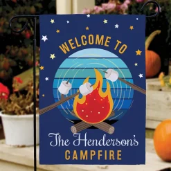 Personalized Campfire Double-Sided Garden Flag