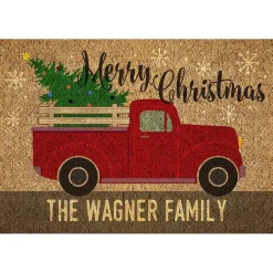 Personalized Christmas Truck Doormat