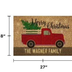 Personalized Christmas Truck Doormat