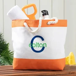Personalized Colorful Beach Tote