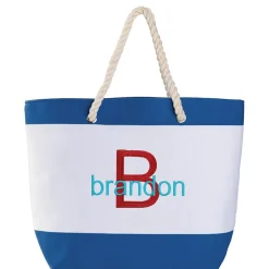 Personalized Colorful Beach Tote