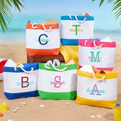 Personalized Colorful Beach Tote