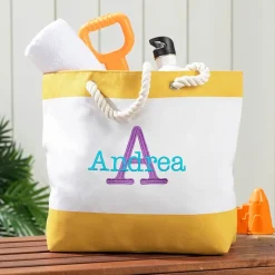 Personalized Colorful Beach Tote