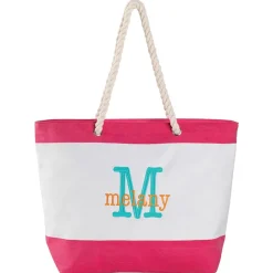 Personalized Colorful Beach Tote
