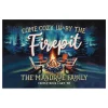 Personalized Cozy Fire Pit Thin Doormat