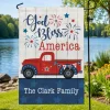 Personalized God Bless America Pick Up Truck Garden Flag