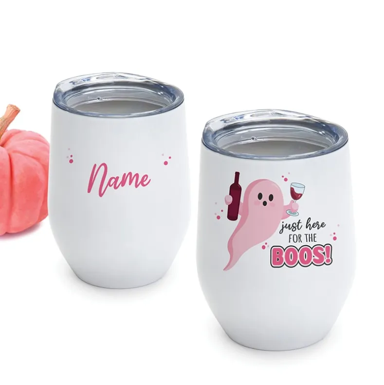 Personalized Here for the Boos Ghost Stemless Wine Tumbler