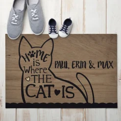 Personalized Home is Where is Dog or Cat Doormat