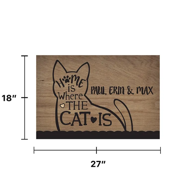 Personalized Home is Where is Dog or Cat Doormat